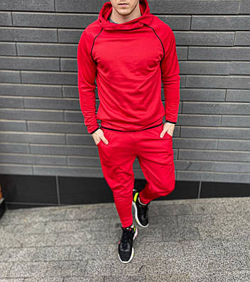 Чоловічий спортивний костюм червоний худі штани Diving Sport 2022 Розміри: S, M, L, XL