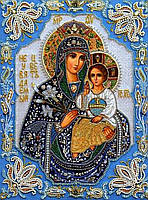 Набор Алмазная мозаика вышивка 40х50 "Икона Дева Мария Неувядаемый цвет" (квадратные стразы, полная выкладка,