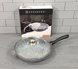 Сковорода глибока 28см / 3.3 л гранітне антипригарне покриття Edenberg EB-8022