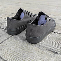 Знижка Кеди конверси сірі низькі літні тканинні тряпочние converse чоловічі, фото 6