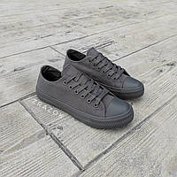Кеди конверси сірі низькі жіночі літні тканинні тряпочние converse жіночі