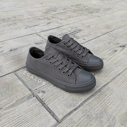 Знижка Кеди конверси сірі низькі літні тканинні тряпочние converse чоловічі, фото 1