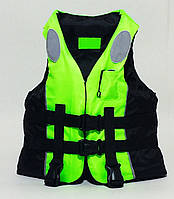 Дитячий рятувальний жилет розмір М 8-12 років Салатовий