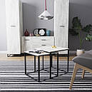 Стіл журнальний 2 в 1 Ascet ЛДСП урбан лайт / метал чорний Artinhead, фото 2