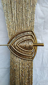 Шпилька для штор ниток трикутна бронзова матова міцний пластик