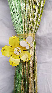 Магніт підхоплення квітка для штор ниток, фіранок, пластик,в різних кольорах