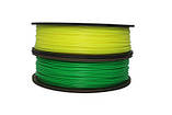 Набір 2в1 PLA філамент пластик для ЗD друку Pochatok Filament 1,75 мм. 0,75 кг. Зелений та Жовтий флуоресцентний, фото 2