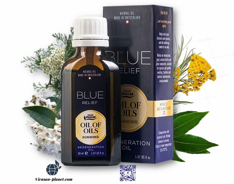 Суміш ефірних масел Блю Реліф Вівасан Швейцарія 50 мл, фото 1