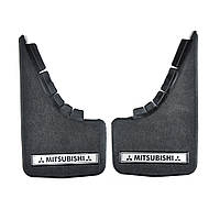 Бризковики малі "Mitsubishi" Серебренн. напис, м'яка структурна гума "Mud-Flaps" (2шт)