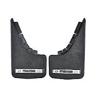 Бризковики малі "Mazda" Серебренн. напис,  м'яка структурна гума "Mud-Flaps" (2шт)