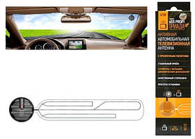 Антена TV/FM ТРІАДА 697 Profi місто-траса+ОБІГРІВ задн. скла (теле-радіо) внутрішньосалонна