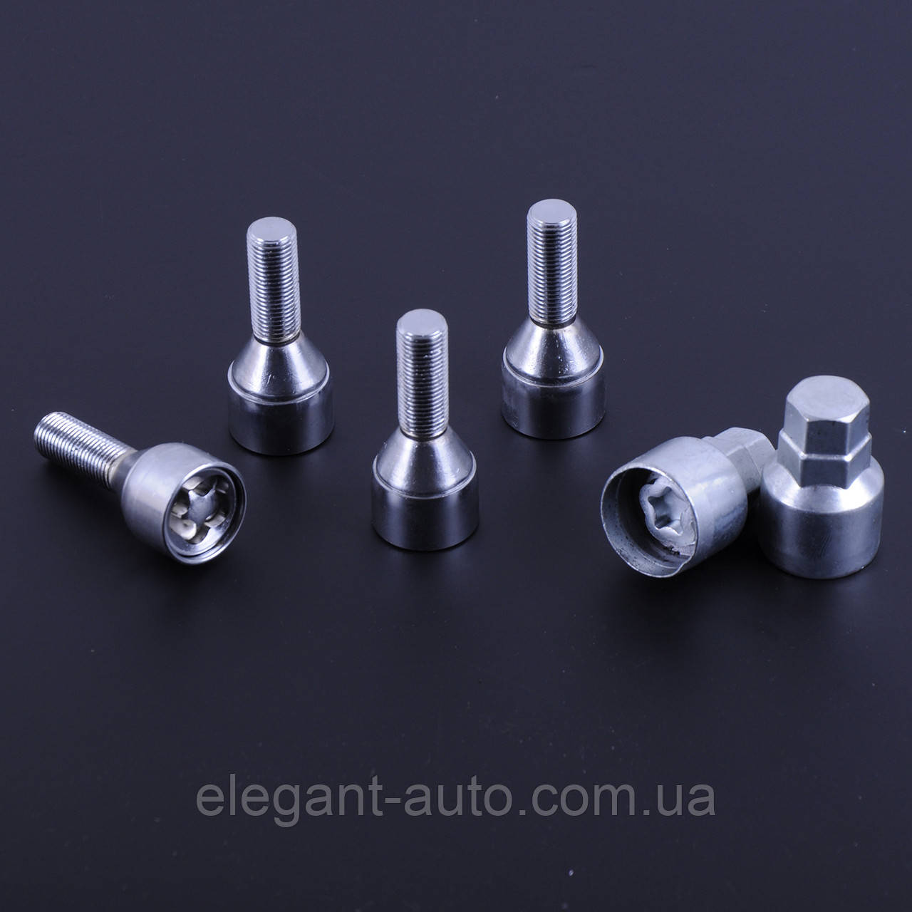 Болт секретний 12х1,25х30 (хром конус/оберт.кільц/2кл.) Метелик (4шт блист) "Walline" 672120 W2