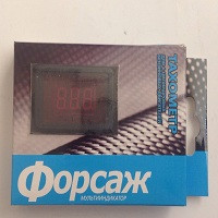 Тахометр 12V (карб.) червоний диспл. "Форсаж"