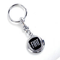 Брелок для ключів Fiat метал/чорний (на ланцюжку)