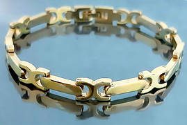 Браслет Аthena зі сталі. Позолота з лимонним відтінком. Довжина: 19 см. Ширина: 6,5 мм.