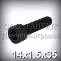 Гвинт М14х1,5х35 шестигранний шліц клас 12.9 ГОСТ 11738-84 (DIN 912, ISO 4762) з циліндричною головкою