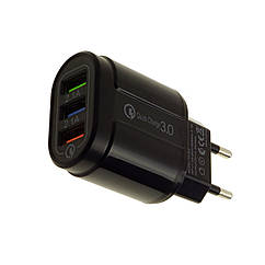 Зарядний пристрій Supretto на 3 USB порти, Quick charge 3.0 (Арт. 5988)