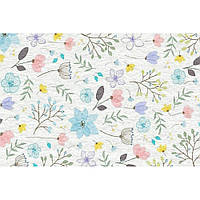 Фетр із малюнком квітковий принт "Акварельні квіти" ЦП013