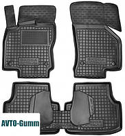 Коврики в салон для Skoda Octavia A7 '13-20 резиновые, черные (AVTO-Gumm)