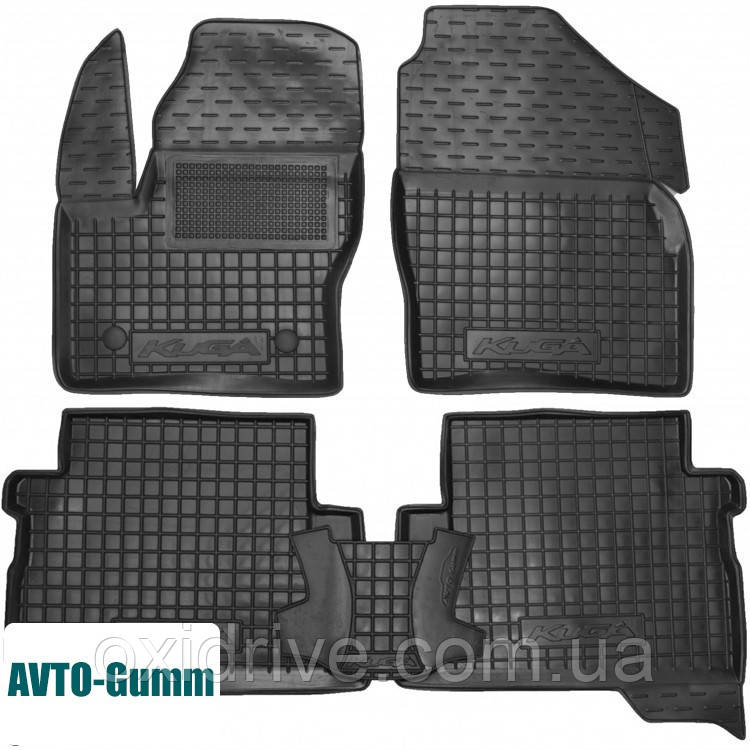 Килимки в салон для Ford Escape '13-19 гумові, чорні (AVTO-Gumm)