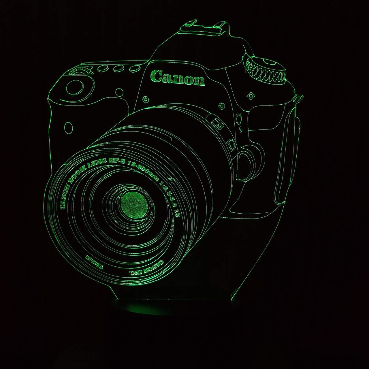 Світильник-нічник 3d фотоапарат зелений AVA-000106