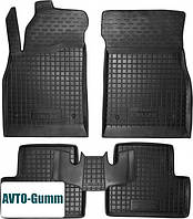 Коврики в салон для Chevrolet Cruze '09-16 резиновые, черные (AVTO-Gumm)