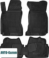 Коврики в салон для Skoda Superb '02-08 резиновые, черные (AVTO-Gumm)