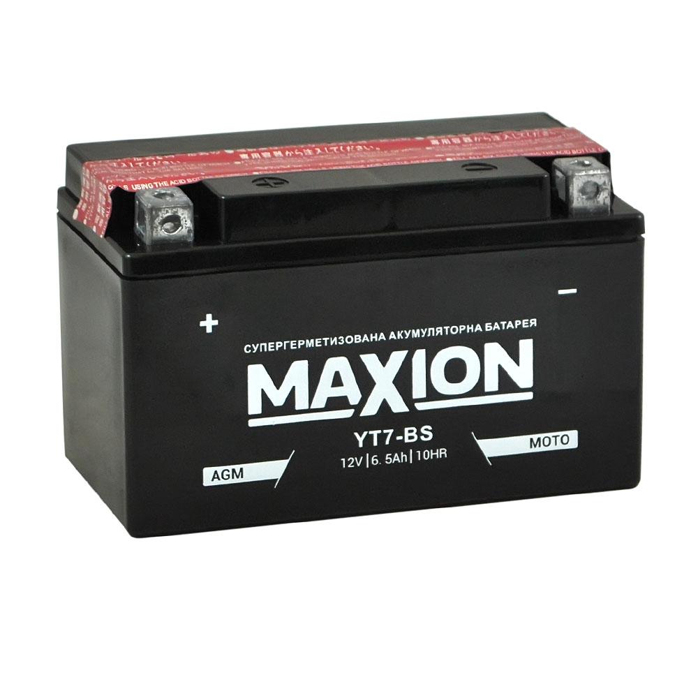 Мото аккумулятор AGM MAXION YT 7-BS (12V, 6,5A)