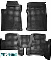 Коврики в салон для Toyota LC Prado 120 '03-09 резиновые, черные (AVTO-Gumm)