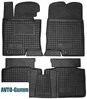 Коврики в салон для Kia Optima 2010 - 2015 резиновые, черные (AVTO-Gumm)