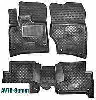 Коврики в салон для Audi Q7 '05-14 резиновые, черные (AVTO-Gumm)