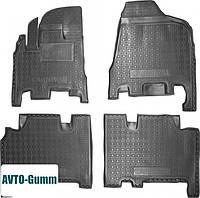 Коврики в салон для Kia Carnival '06-12, АКПП, резиновые, черные (AVTO-Gumm)