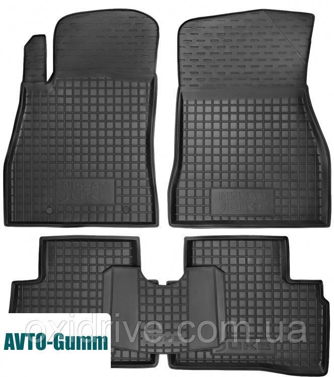 Килимки в салон для Nissan Juke '11-20 гумові, чорні (AVTO-Gumm)