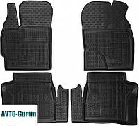 Коврики в салон для Toyota Prius '09-15 резиновые, черные (AVTO-Gumm)