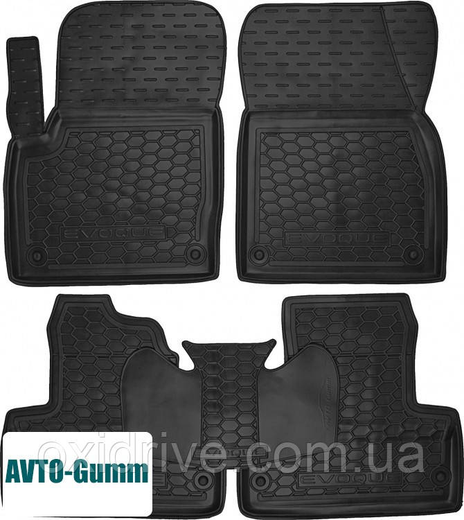 Килимки в салон для Land Rover Range Rover Evoque '11-18 гумові, чорні (AVTO-Gumm)