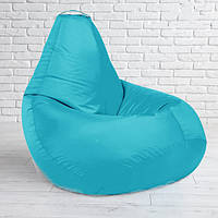 Безкаркасне крісло груша 90х60 см Бірюзове