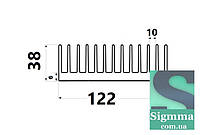 Радиаторный профиль алюминиевый 122 х 38 для светодиодов