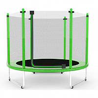 Батут Atleto 152 см із сіткою жовтий (5 ft) (21000100) Зелений