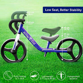 Дитячий беговел Folding Smart Trike синій, фото 2