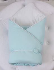 Конверт для новонародженого весна, осінь Пуговка мятний