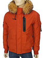 Зимова чоловіча коротка куртка Kings Wind W34M # 10 теракотового кольору