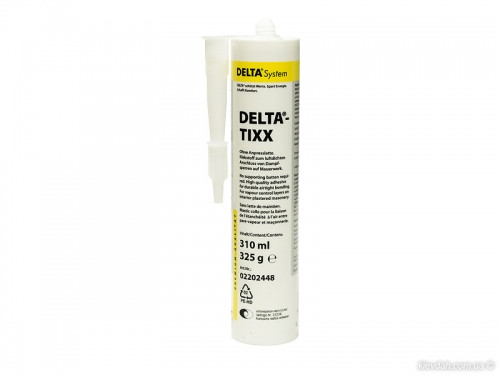 DELTA®-TIXX Клей для приєднання пароізоляційних плівок до конструкцій з дерева, цегли і бетону.