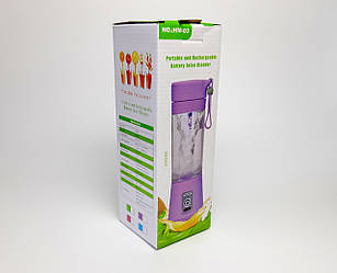 Переносний блендер фіолетовий USB Juice Cup Smoothie Maker, портативний блендер USB Juice Cup NG-01 (2 ножі)