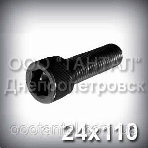 Гвинт М24х110 шестигранний шліц ГОСТ 11738-84 (DIN 912, ISO 4762) з циліндричною головкою, фото 1