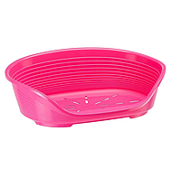 Пластиковый лежак для собак и кошек Ferplast SIESTA DELUXE 70.5 х 52 х h 23.5 см - 6, Розовый