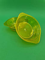 Тарілка одноразова стеклоподобная діаметр 500 мл жовта (10 шт)