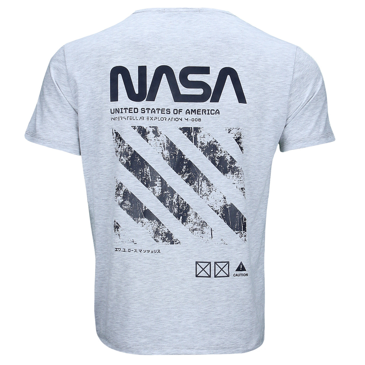 Футболка чоловіча бел меланж NASA #8 WTGRI XL(Р) 21-808-020, фото 1