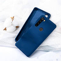 Силіконовий чохол із мікрофіброю для Xiaomi Redmi Note 8T синій тонкий матовий