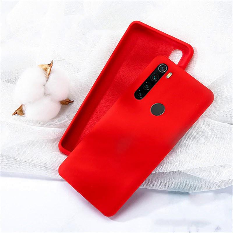 Силіконовий чохол із мікрофіброю для Xiaomi Redmi Note 8T червоний тонкий матовий