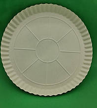 Паперова тарілка під піцу 370мм біла (100 шт)